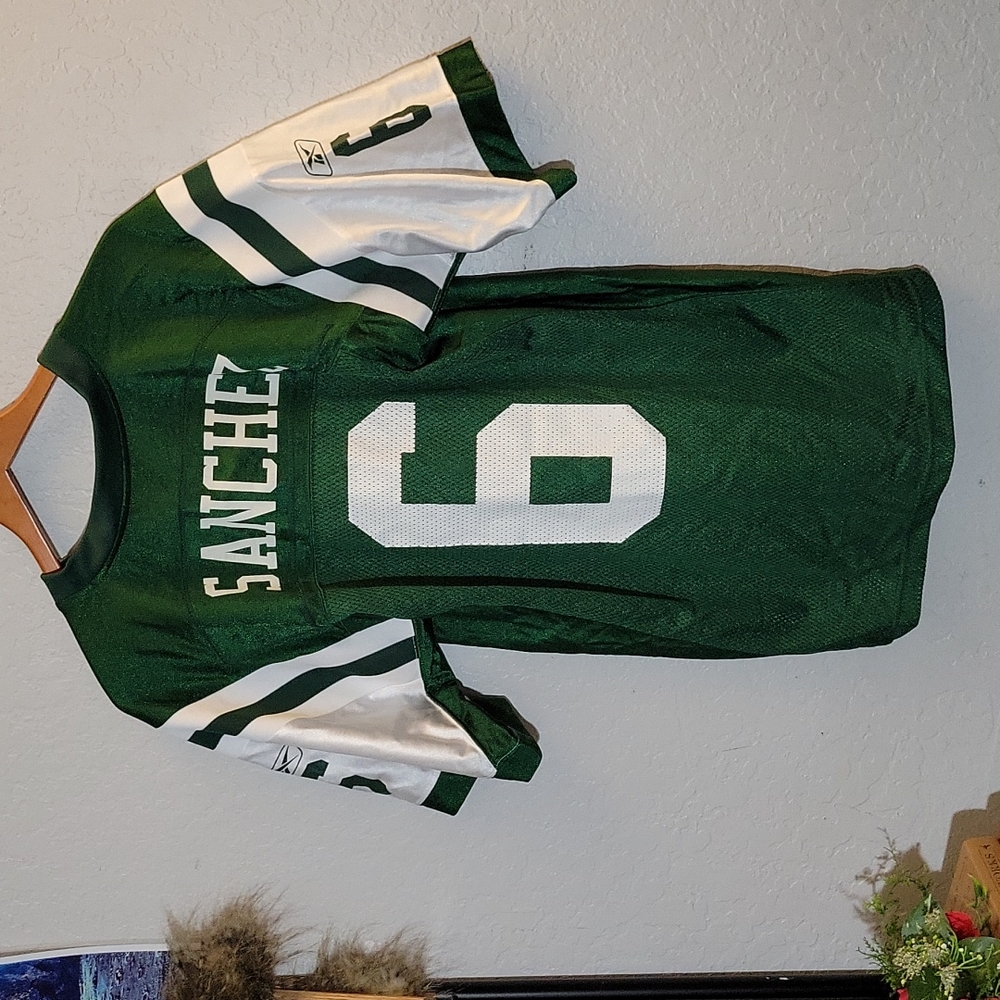 REEBOK Small Sanchez 6 Green Jets Jersey - Picture 3 of 14